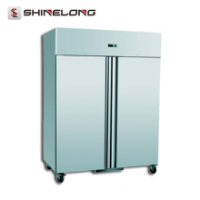 R205 2 Doors Luxury Fancooling Kitchen Refrigerator Upright Freezer